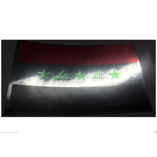 IRAQ FLAG Decal Vinyl Sticker chrome or white vinyl decal and 15 sizes!