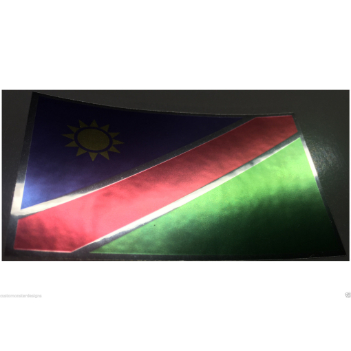 NAMIBIAN FLAG Decal Vinyl Sticker chrome or white vinyl decal and 15 sizes!