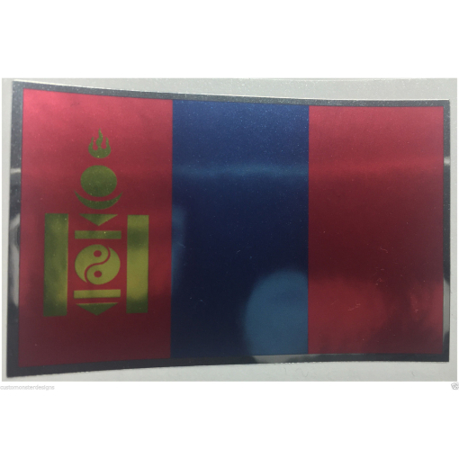 MONGOLIA FLAG Decal Vinyl Sticker chrome or white vinyl decal and 15 sizes!