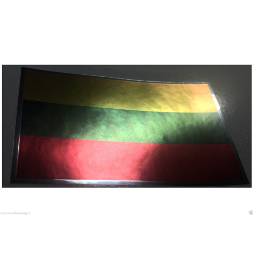 LITHUANIA FLAG Decal Vinyl Sticker chrome or white vinyl decal and 15 sizes!