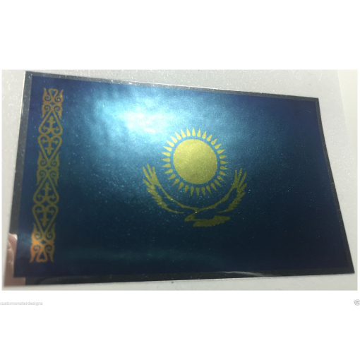 KAZAKH FLAG Decal Vinyl Sticker chrome or white vinyl decal and 15 sizes!