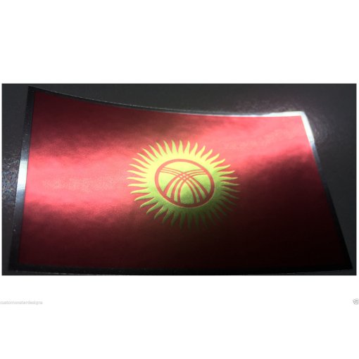KYRGYZ FLAG Decal Vinyl Sticker chrome or white vinyl decal and 15 sizes!