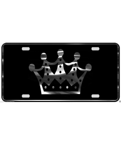 Crown License Plate Royalty Princess Queen Chrome and Regular Vinyl Choices
