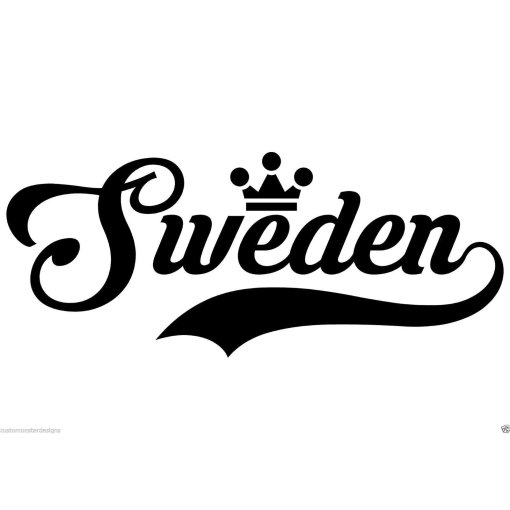 Sweden... Sweden Vinyl Wall Art Quote Decor Words Decals Sticker