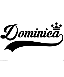 Dominica Sticker... Dominica Vinyl Wall Art Quote Decor Words Decals Sticker