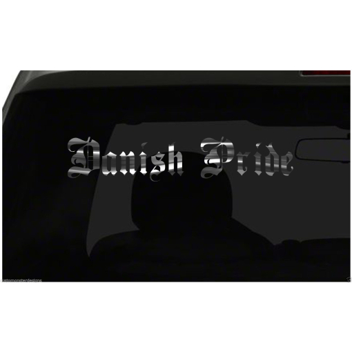 DANISH PRIDE decal Country Pride vinyl sticker all size & colors FAST Ship!