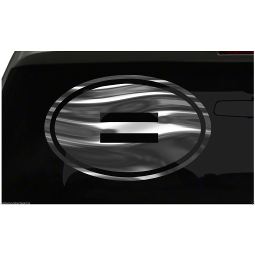 Equal Sticker Gay Rights Lesbian = Euro all chrome and regular vinyl colors