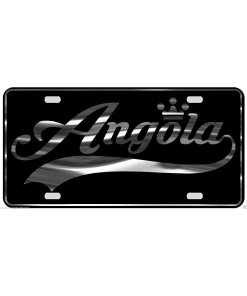 Angola License Plate All Mirror Plate & Chrome and Regular Vinyl Choices