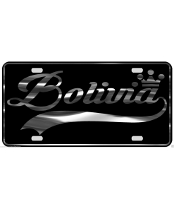 Bolivia License Plate All Mirror Plate & Chrome and Regular Vinyl Choices