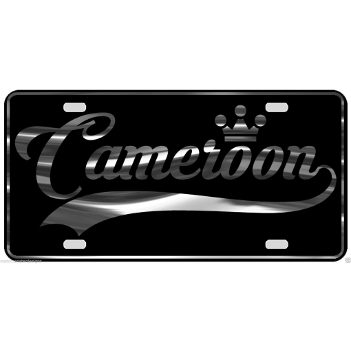 Cameroon License Plate All Mirror Plate & Chrome and Regular Vinyl Choices