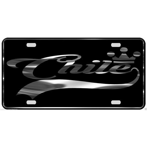 Chile License Plate All Mirror Plate & Chrome and Regular Vinyl Choices