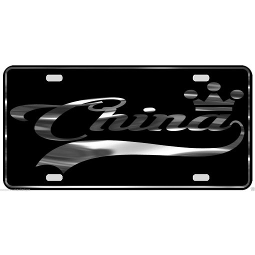China License Plate All Mirror Plate & Chrome and Regular Vinyl Choices