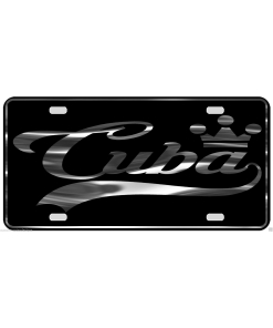 Cuba License Plate All Mirror Plate & Chrome and Regular Vinyl Choices