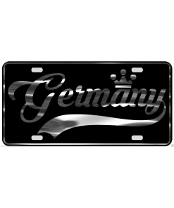 Germany License Plate All Mirror Plate & Chrome and Regular Vinyl Choices