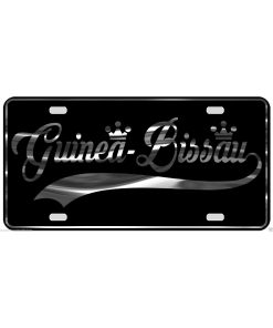 Guinea Bissau License Plate All Mirror Plate & Chrome and Regular Vinyl Choices