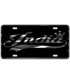 India License Plate All Mirror Plate & Chrome and Regular Vinyl Choices