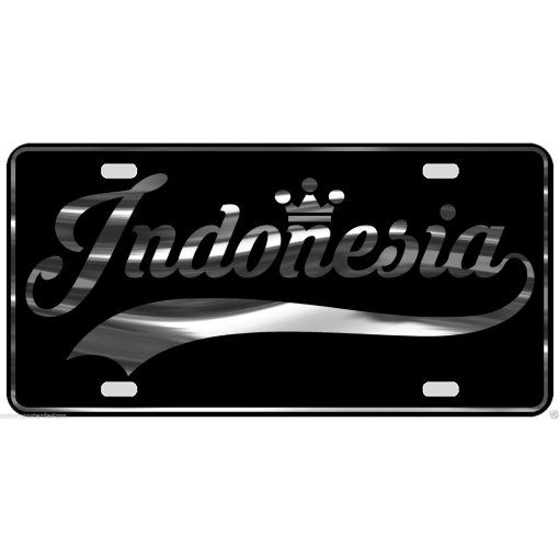 Indonesia License Plate All Mirror Plate & Chrome and Regular Vinyl Choices