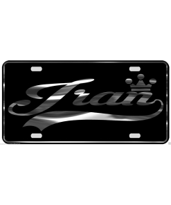 Iran License Plate All Mirror Plate & Chrome and Regular Vinyl Choices