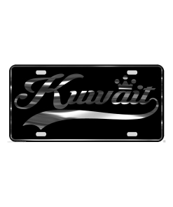 Kuwait License Plate All Mirror Plate & Chrome and Regular Vinyl Choices