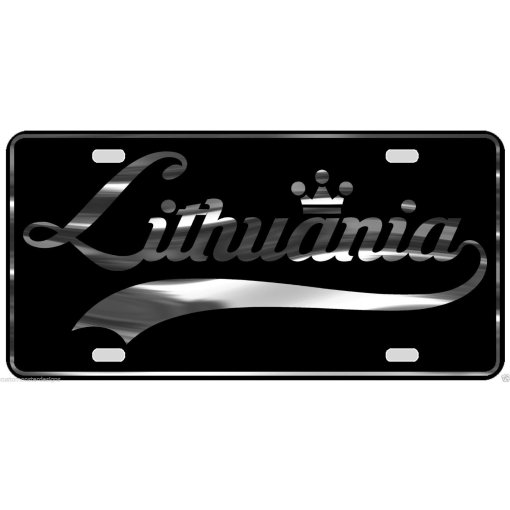 Lithuania License Plate All Mirror Plate & Chrome and Regular Vinyl Choices