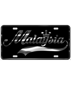 Malaysia License Plate All Mirror Plate & Chrome and Regular Vinyl Choices