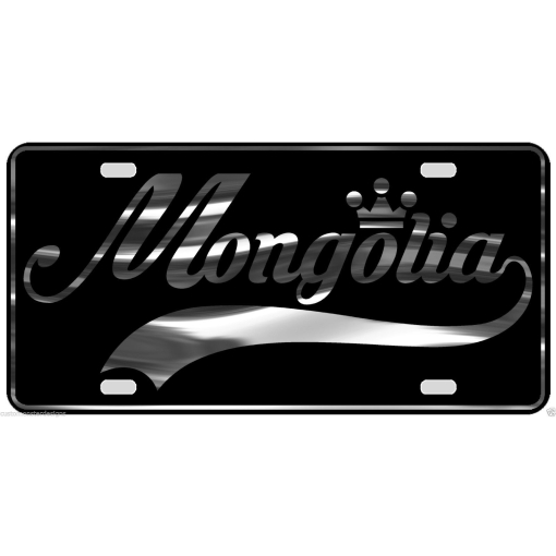 Mongolia License Plate All Mirror Plate & Chrome and Regular Vinyl Choices