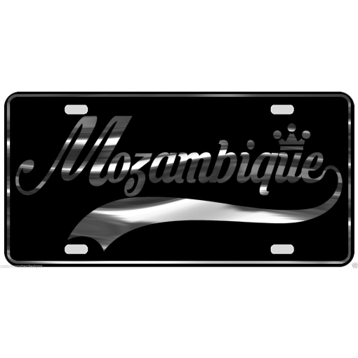 Mozambique License Plate All Mirror Plate & Chrome and Regular Vinyl Choices