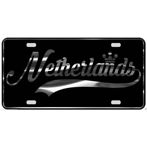 Netherlands License Plate All Mirror Plate & Chrome and Regular Vinyl Choices