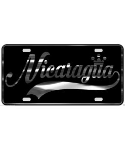 Nicaragua License Plate All Mirror Plate & Chrome and Regular Vinyl Choices