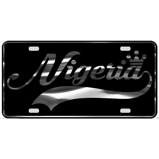 Nigeria License Plate All Mirror Plate & Chrome and Regular Vinyl Choices