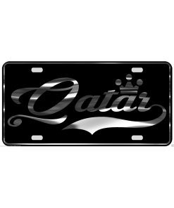 Qatar License Plate All Mirror Plate & Chrome and Regular Vinyl Choices