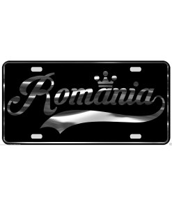Romania License Plate All Mirror Plate & Chrome and Regular Vinyl Choices
