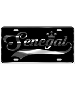 Senegal License Plate All Mirror Plate & Chrome and Regular Vinyl Choices