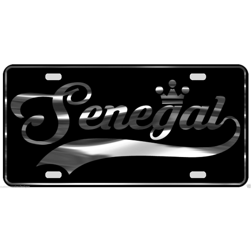 Senegal License Plate All Mirror Plate & Chrome and Regular Vinyl Choices