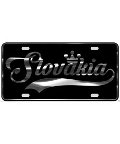 Slovakia License Plate All Mirror Plate & Chrome and Regular Vinyl Choices