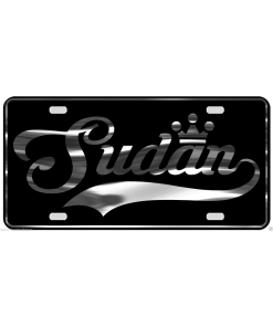 Sudan License Plate All Mirror Plate & Chrome and Regular Vinyl Choices