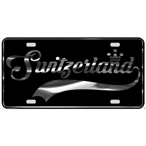 Switzerland License Plate All Mirror Plate & Chrome and Regular Vinyl Choices
