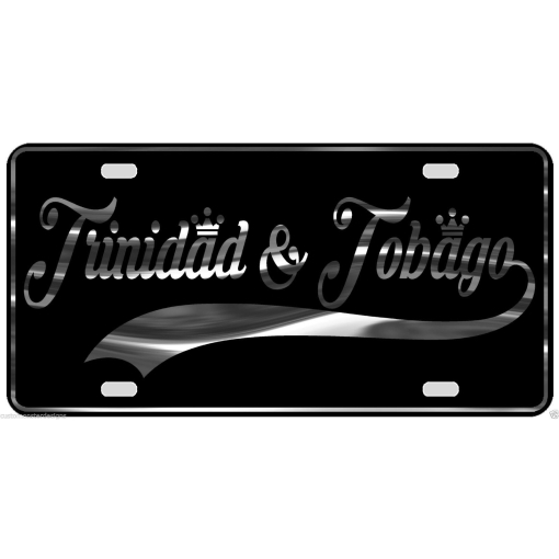 Trinidad & Tobago License Plate All Mirror Plate & Chrome and Regular Vinyl