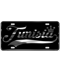 Tunisia License Plate All Mirror Plate & Chrome and Regular Vinyl Choices