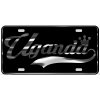 Uganda License Plate All Mirror Plate & Chrome and Regular Vinyl Choices