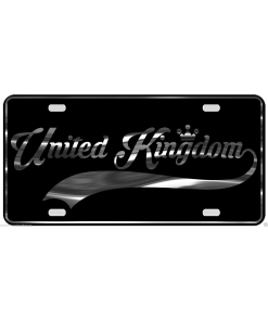 United Kingdom License Plate All Mirror Plate & Chrome and Regular Vinyl Choices