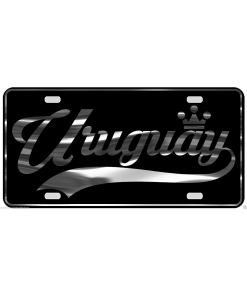 Uruguay License Plate All Mirror Plate & Chrome and Regular Vinyl Choices