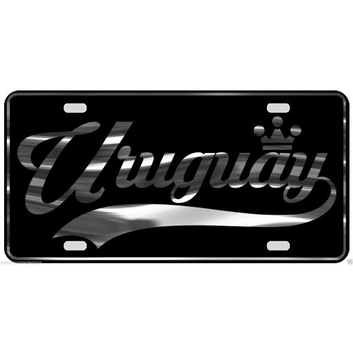 Uruguay License Plate All Mirror Plate & Chrome and Regular Vinyl Choices
