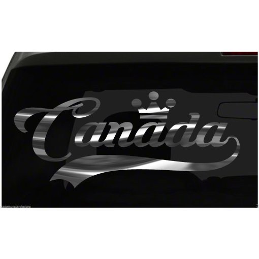 Canada sticker Country Pride Sticker all chrome and regular colors choices