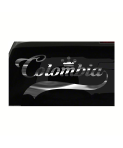 Colombia sticker Country Pride Sticker all chrome and regular colors choices