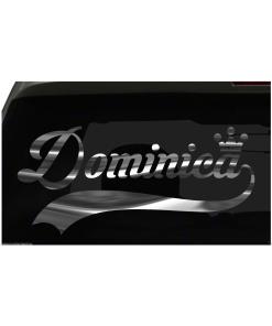Dominica sticker Country Pride Sticker all chrome and regular colors choices