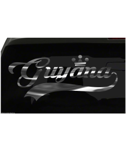 Guyana sticker Country Pride Sticker all chrome and regular colors choices