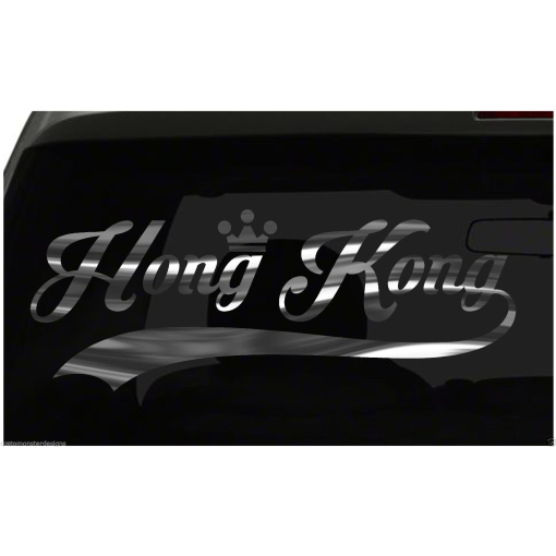 Hong Kong sticker Country Pride Sticker all chrome and regular colors choices