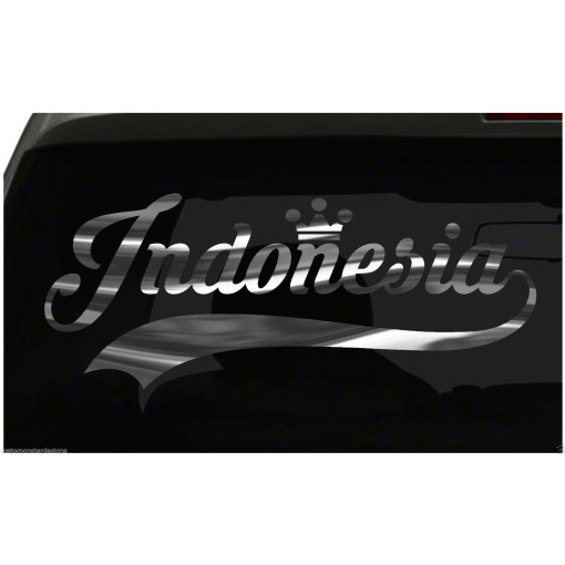 Indonesia sticker Country Pride Sticker all chrome and regular colors choices