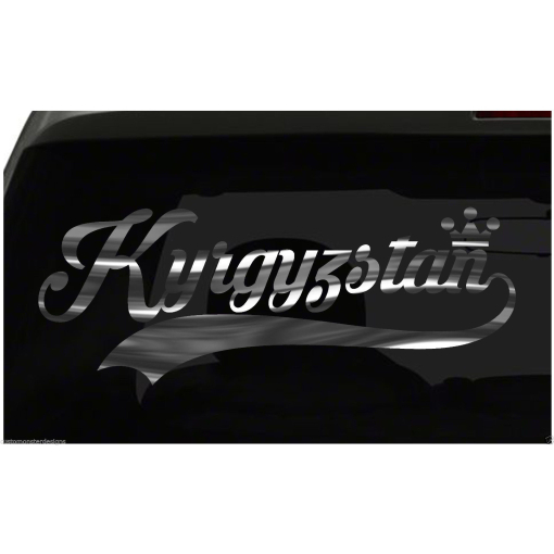 Kyrgyzstan sticker Country Pride Sticker all chrome and regular colors choices
